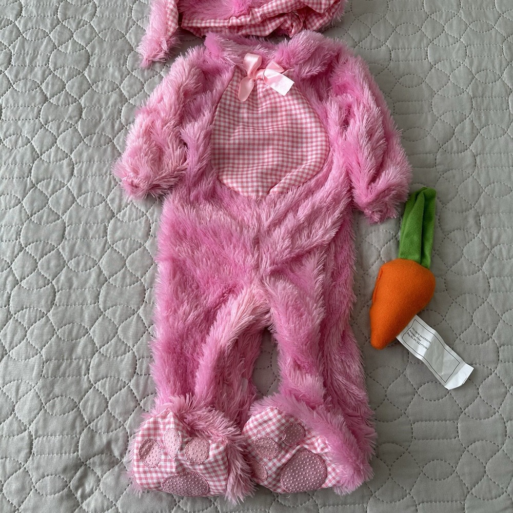 Rubies Infant Girls Pink Easter Bunny Rabbit Halloween Costume Size 6-12 Months - Picture 5 of 13